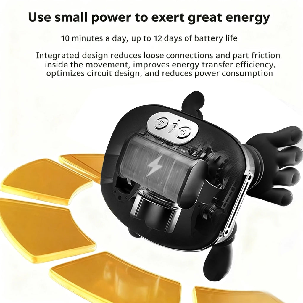 USB Rechargeable Neck Shoulder Massager, 4D Kneading Massage Device with 2‑Level Heating for Neck Shoulder Back Relief