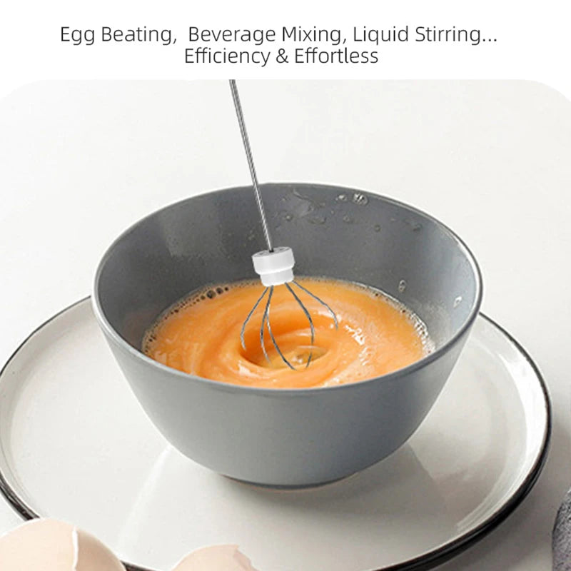 Electric Milk Frother & Egg Beater – Wireless, USB-C
