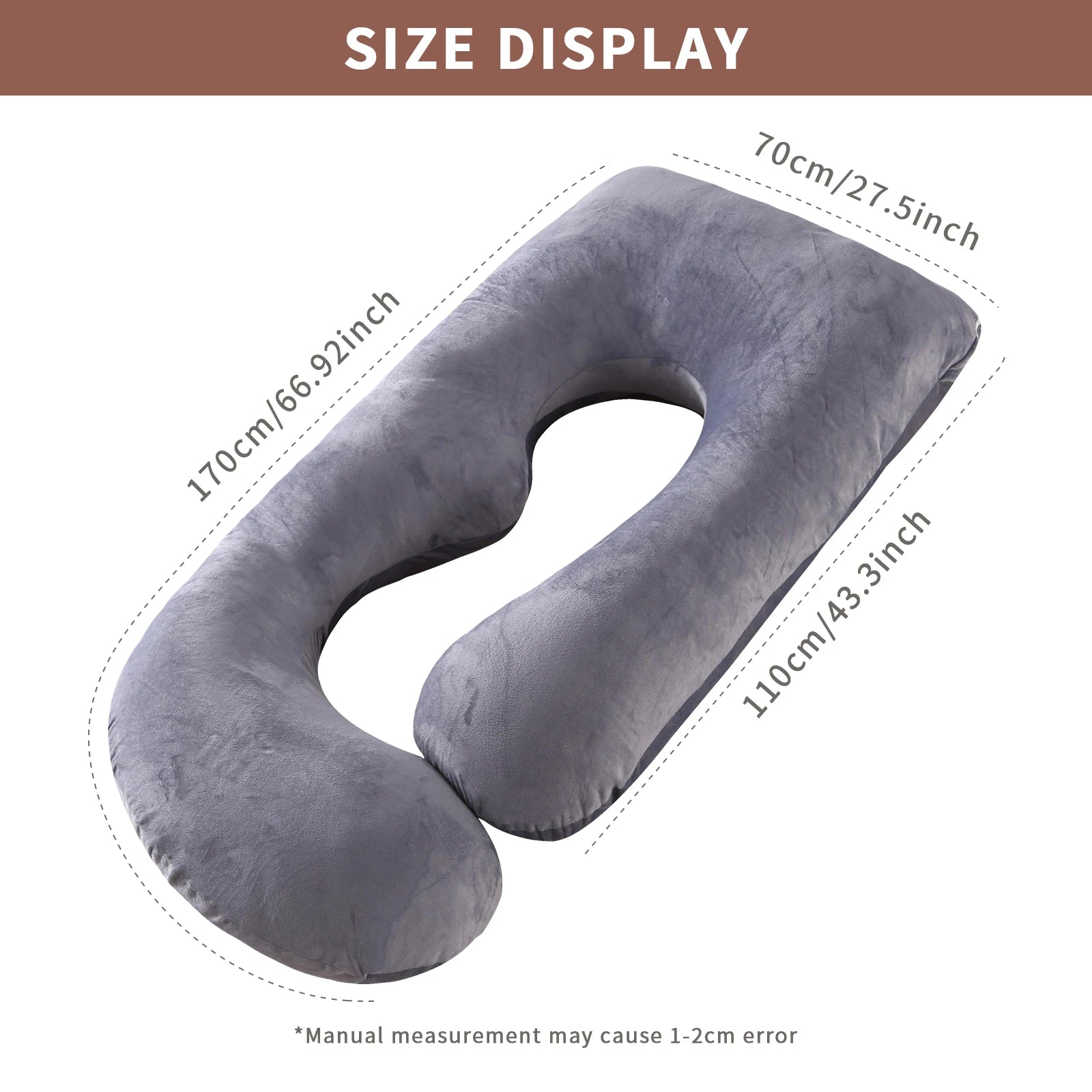 G-Shaped Full Body Pregnancy Pillow with Removable Cover – Supportive Maternity Pillow for Pregnant Women’s Sleep Comfort