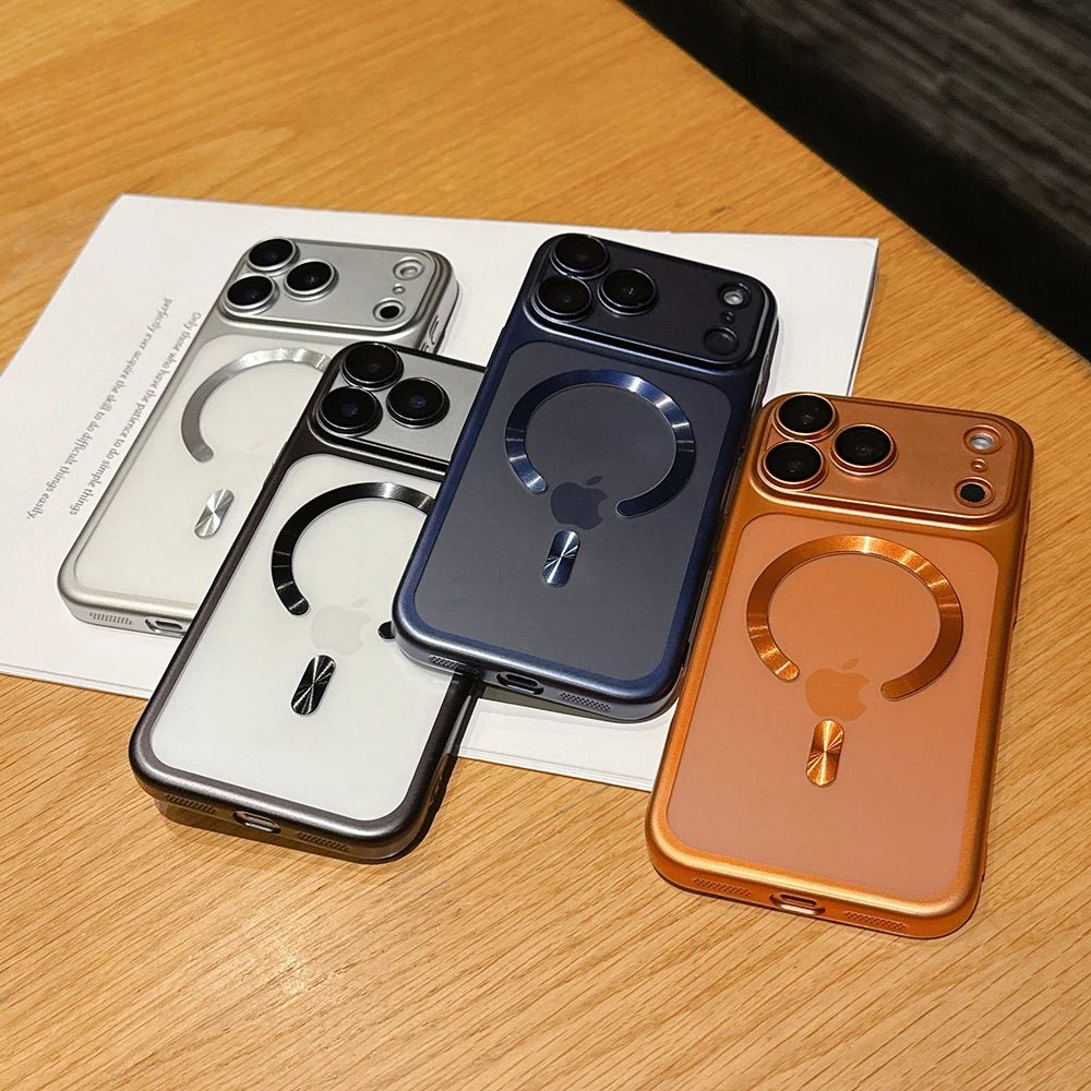 Luxury Matte Translucent Magnetic Phone Case For iPhone 18 17 Pro Max 17Pro Cases For Magsafe Wireless Charging Protector Cover