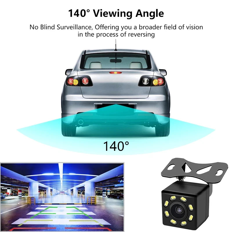 Car Rear View Camera Optional 4/8/12 LED Camera HD Night Vision Support Display to Assist car Parking and Reversing