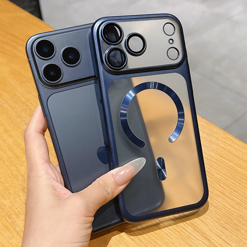 Luxury Matte Translucent Magnetic Phone Case For iPhone 18 17 Pro Max 17Pro Cases For Magsafe Wireless Charging Protector Cover