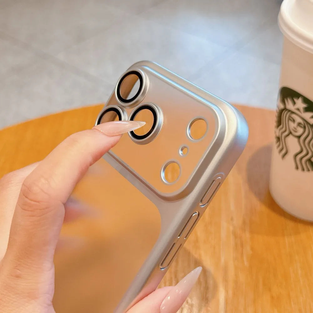 Official Cosmic Orange Plating Frosted Translucent Thin Phone Case For iPhone 17 Pro Max Air Series Bumper Cover for 17 Pro Case