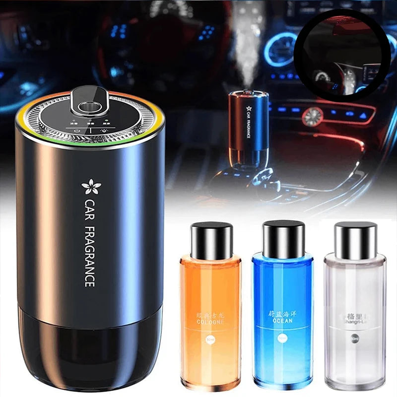 USB Rechargeable Car Air Freshener Diffuser – LED Light & 1000mAh Aromatherapy