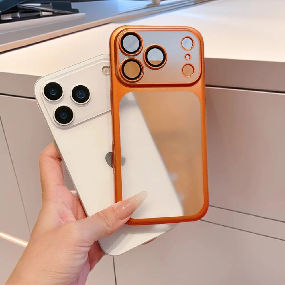 Official Cosmic Orange Plating Frosted Translucent Thin Phone Case For iPhone 17 Pro Max Air Series Bumper Cover for 17 Pro Case