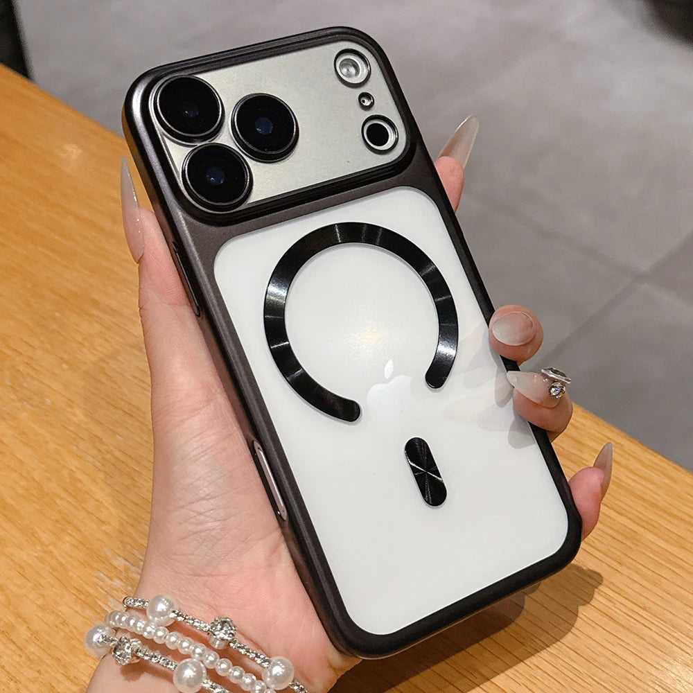 Luxury Matte Translucent Magnetic Phone Case For iPhone 18 17 Pro Max 17Pro Cases For Magsafe Wireless Charging Protector Cover
