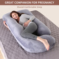 G-Shaped Full Body Pregnancy Pillow with Removable Cover – Supportive Maternity Pillow for Pregnant Women’s Sleep Comfort