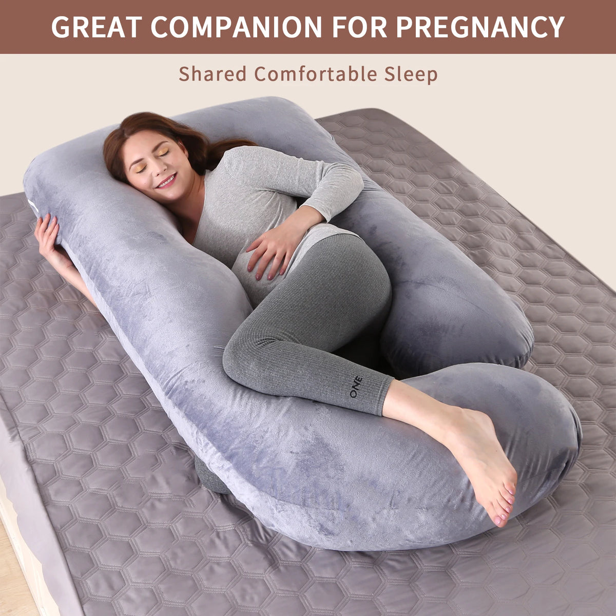 G-Shaped Full Body Pregnancy Pillow with Removable Cover – Supportive Maternity Pillow for Pregnant Women’s Sleep Comfort
