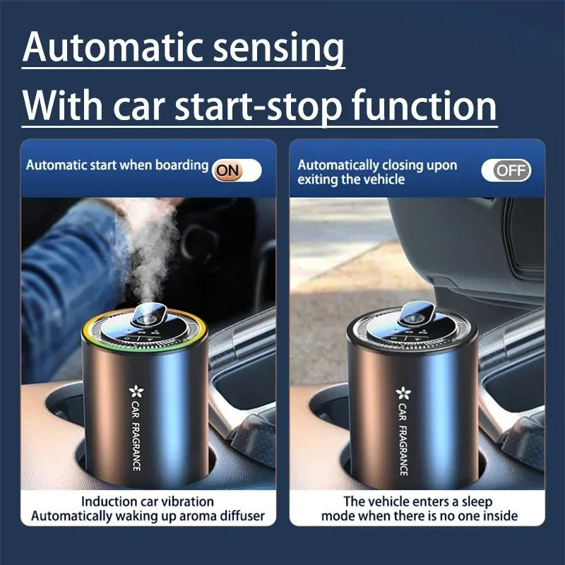 USB Rechargeable Car Air Freshener Diffuser – LED Light & 1000mAh Aromatherapy