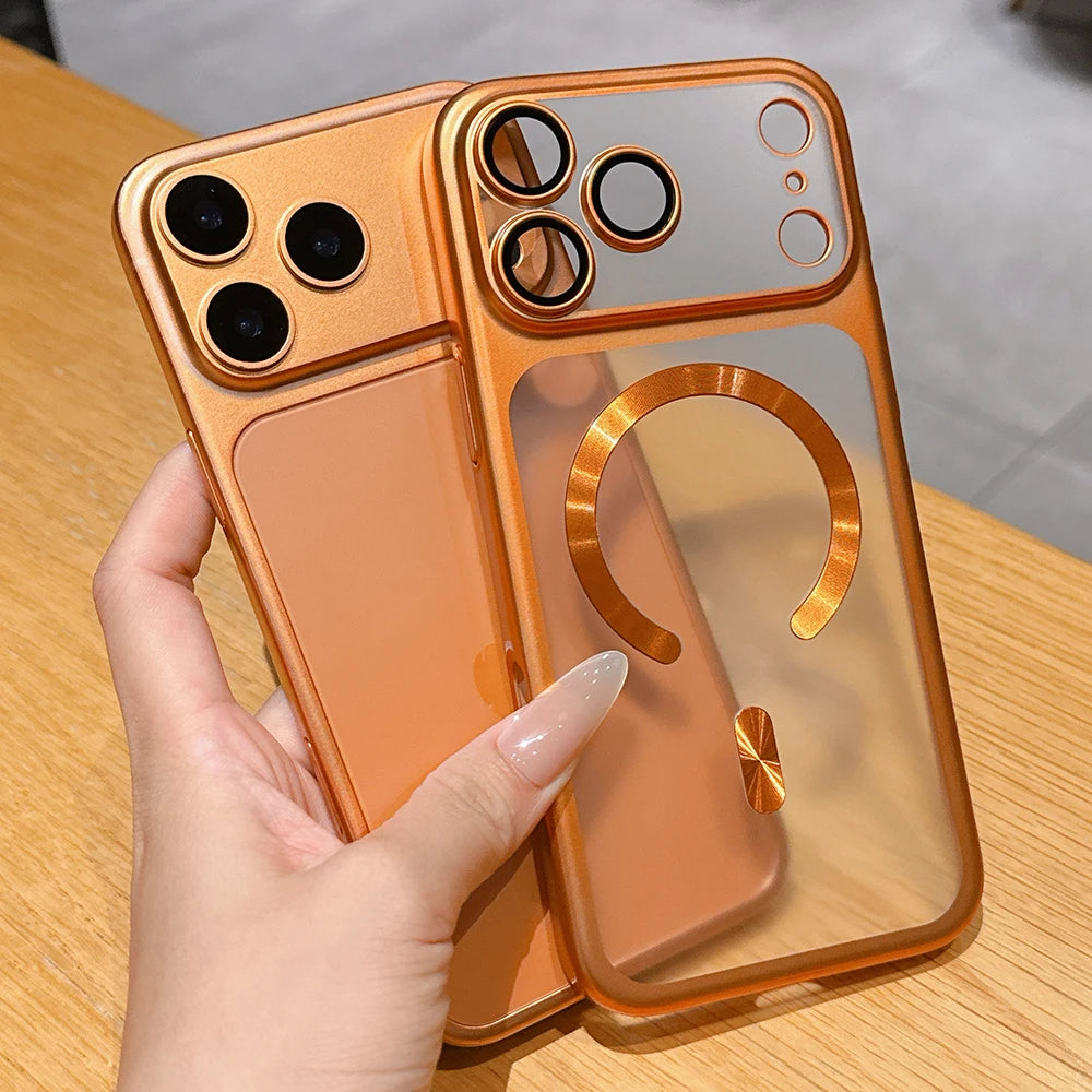 Luxury Matte Translucent Magnetic Phone Case For iPhone 18 17 Pro Max 17Pro Cases For Magsafe Wireless Charging Protector Cover