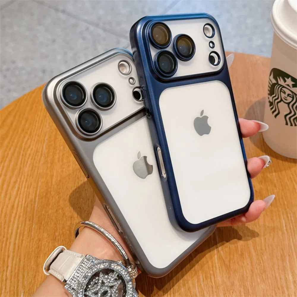 Official Cosmic Orange Plating Frosted Translucent Thin Phone Case For iPhone 17 Pro Max Air Series Bumper Cover for 17 Pro Case