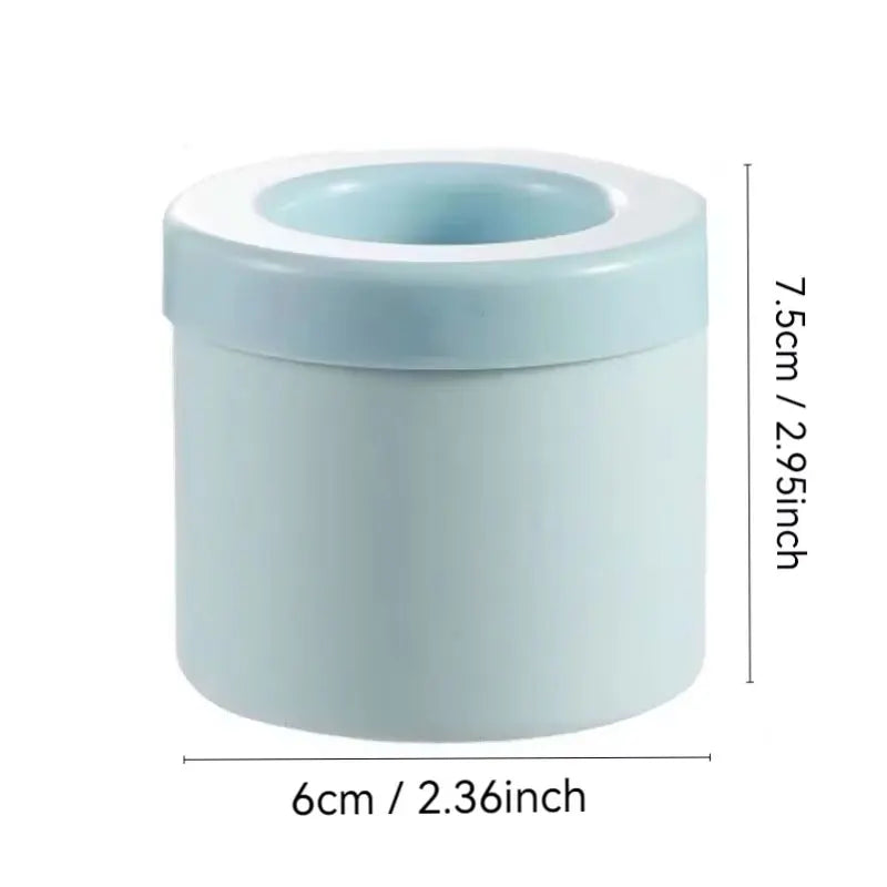 Silicone Ice Cube Mold – Round Cylinder with Lid