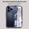 Luxury Plating Transparent Silicone Phone Case for iPhone 17 16 15 14 13 Pro Max 17Pro Shockproof Soft Bumper Clear Cases Cover