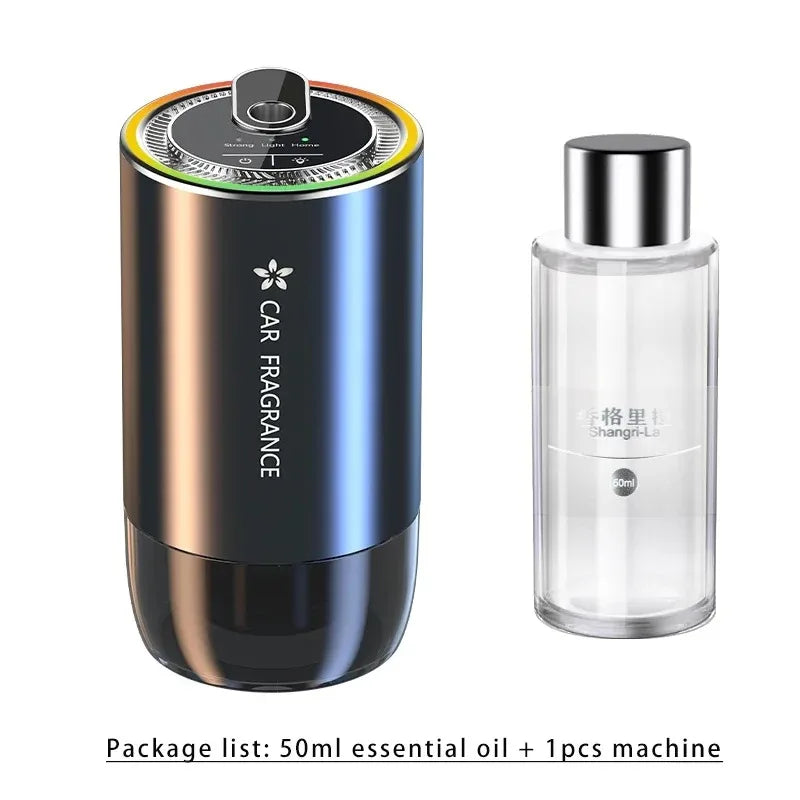 USB Rechargeable Car Air Freshener Diffuser – LED Light & 1000mAh Aromatherapy
