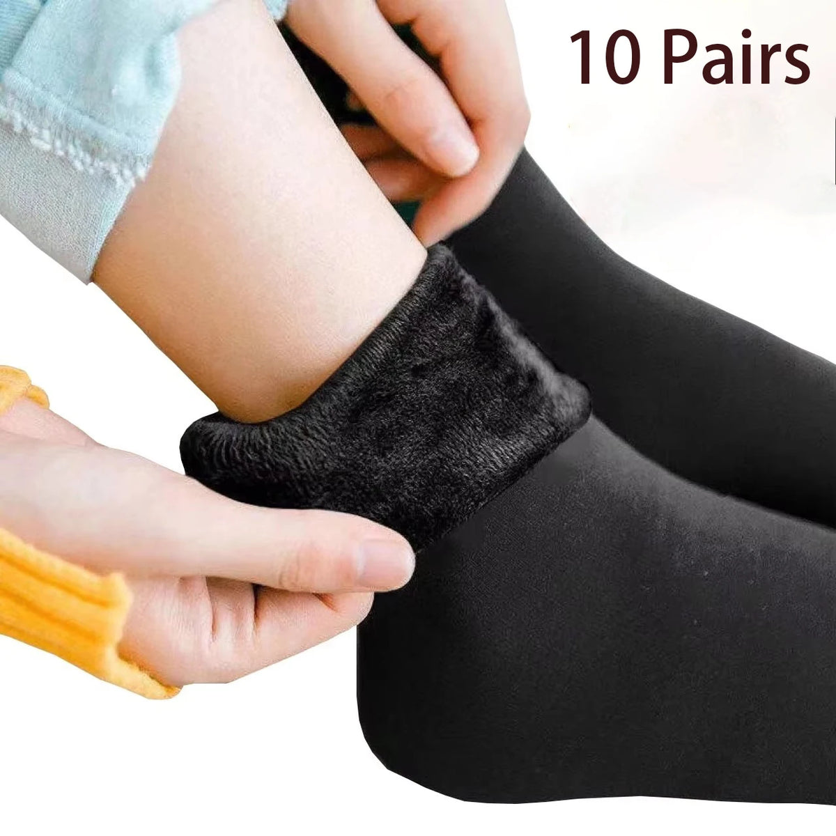 Female Winter Fleece Thick Warm Socks Soft Comfortable Solid Color Home Floor Thick Stocking Soft Boots Sleeping Socks