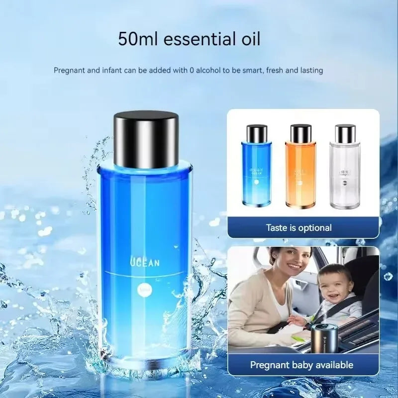 USB Rechargeable Car Air Freshener Diffuser – LED Light & 1000mAh Aromatherapy
