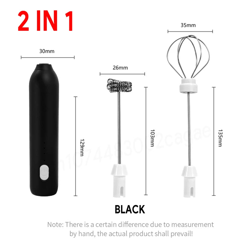 Electric Milk Frother & Egg Beater – Wireless, USB-C